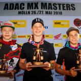 ADAC MX Masters, Mölln, ADAC MX Junior Cup 125 v.l.n.r.: Raf Meuwissen ( Niederlande / KTM / Rates Motorsports ), Filip Olsson ( Schweden / Husqvarna / Team DIGA-Procross ) und Emil Weckmann ( Finnland / KTM )